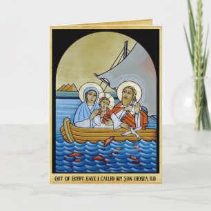 Religious Card, Gold Parchment, Illuminated Halos Card