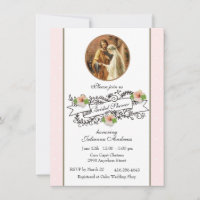 Religious Catholic Bridal Shower Pink Floral