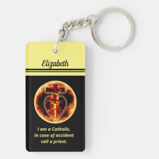Religious Catholic Call a Priest Crucifix Key Ring