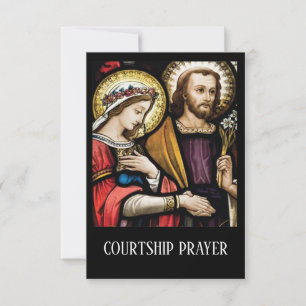 Religious Catholic Courtship Engagement Prayer --- RSVP Card