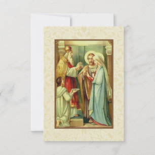 Religious Catholic Courtship Engagement Prayer --- RSVP Card