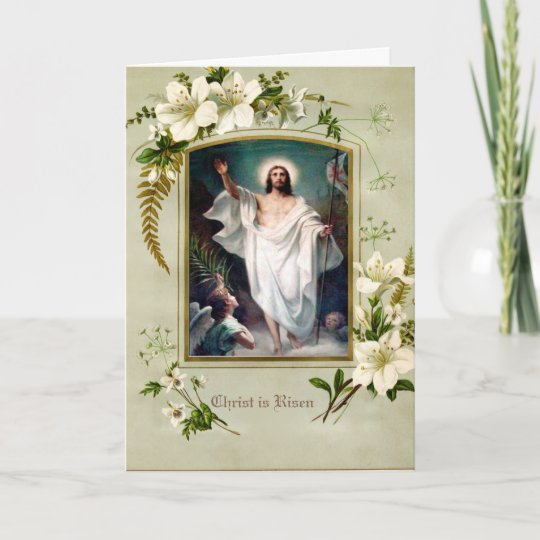 Religious Catholic Easter Resurrection Vintage Holiday Card | Zazzle.com.au