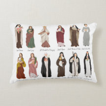 Religious Catholic Saints Women- Cotton Pillow