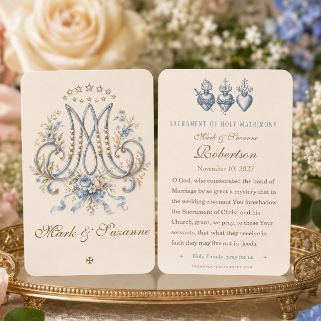 Religious Catholic Wedding Favour Holy Card  (Creator Uploaded)