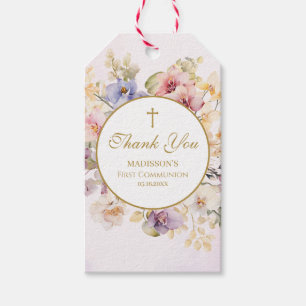 Religious Celebration Floral Orchids purple Gift Tags