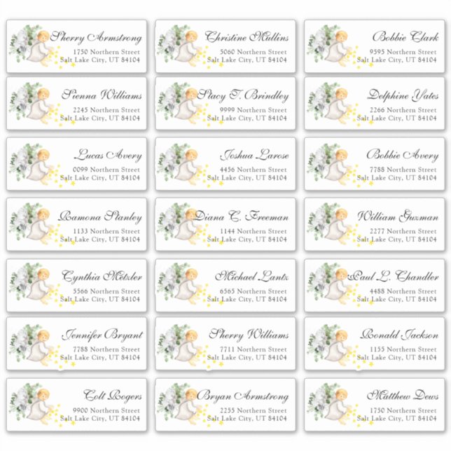 Religious Celebrations Watercolor Angels (Front)