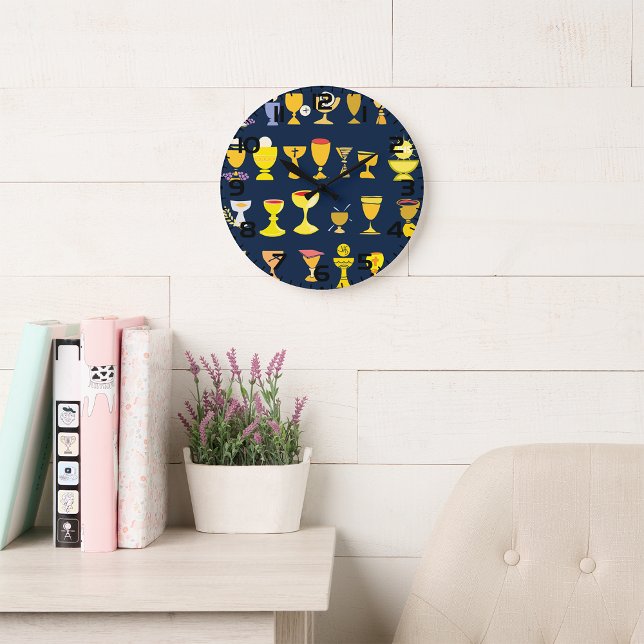 Religious Chalices Large Clock (Creator Uploaded)