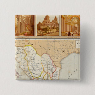 Religious Chart of Mexico 15 Cm Square Badge