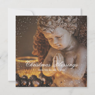 Religious Christian Angel Snow Christmas Cards