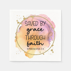 Religious Christian Bible Quote modern colourful Napkin