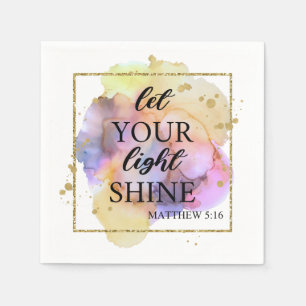 Religious Christian Bible Verse Modern Colourful Napkin