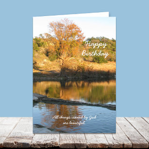 Religious Christian Birthday Greeting Card - River
