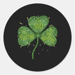 Religious Christian Catholic St Patricks Day Irish Classic Round Sticker