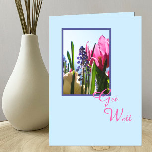 Religious Christian Get Well Card -- Flowers