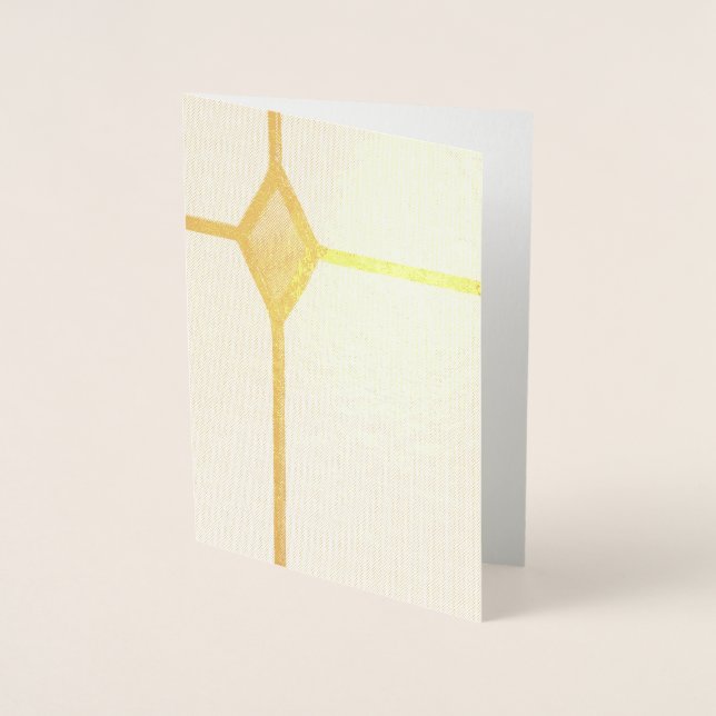 Religious Christian Gold Cross Faith Foil Card (Front)