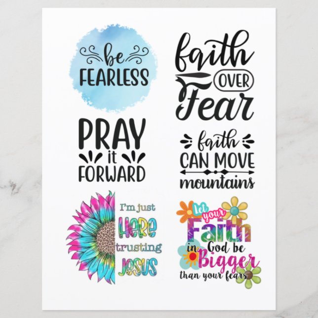 Religious Christian Jesus quotes for vision board  (Front)