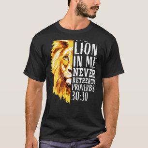 Religious Christian Verse Lion Judah Graphic on Ba T-Shirt