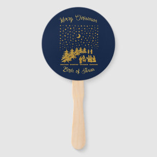Religious Christmas, Birth of Jesus Hand Fan