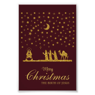 Religious Christmas, Birth of Jesus, Three King's Photo Print