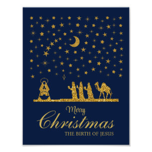 Religious Christmas, Birth of Jesus, Three King's Photo Print