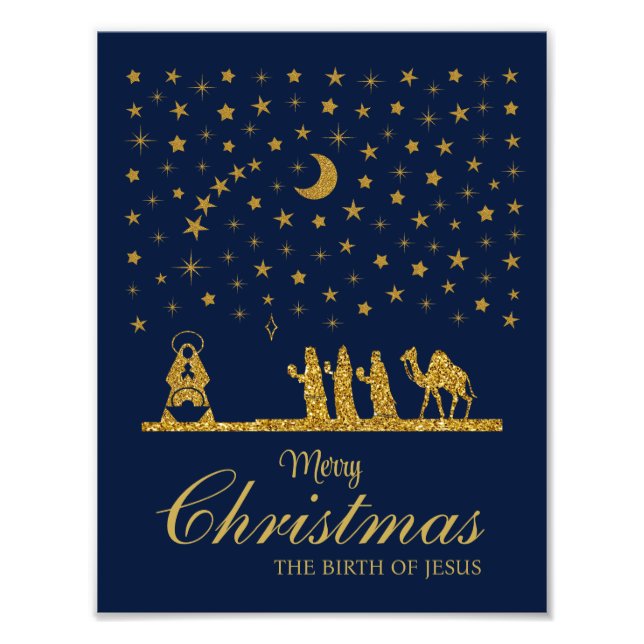 Religious Christmas, Birth of Jesus, Three King's Photo Print (Front)