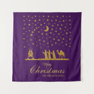 Religious Christmas, Birth of Jesus, Three King's Tapestry