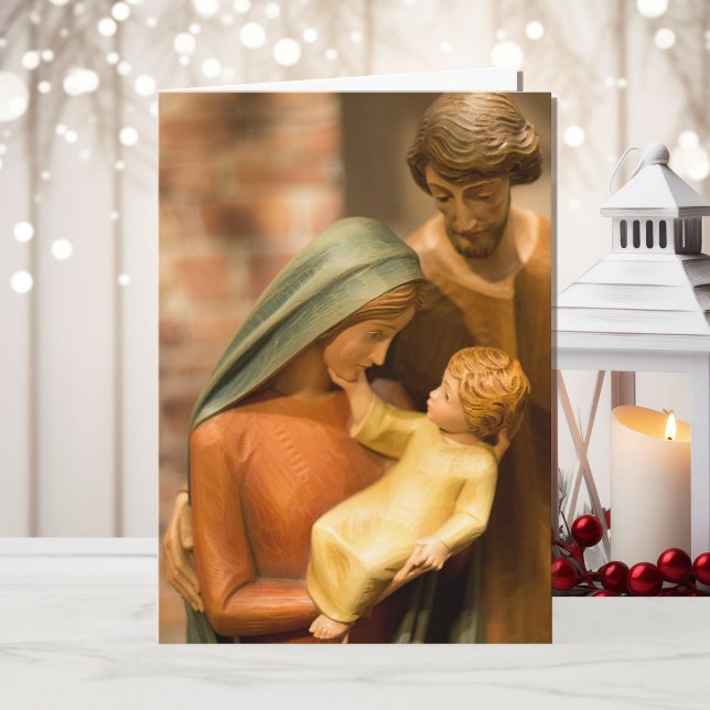 Religious Christmas Card Personalise Text Nativity (Creator Uploaded)