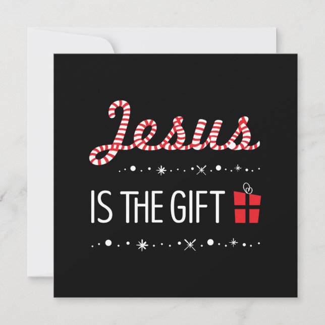 Religious Christmas Jesus is the gift Holiday Card (Front)