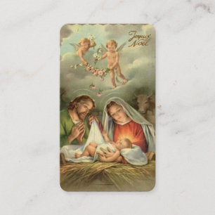 Religious Christmas Jesus St. Joseph Virgin Mary  Enclosure Card