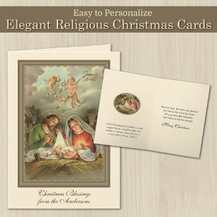 Religious Christmas Jesus Virgin Mary St Joseph Holiday Card
