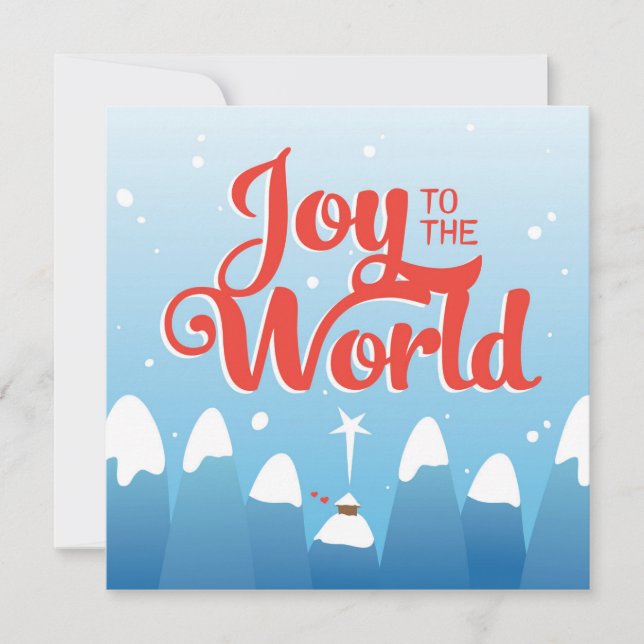 Religious Christmas Joy to the world Holiday Card (Front)