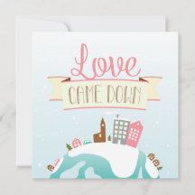 Religious Christmas Love Came Down Holiday Card