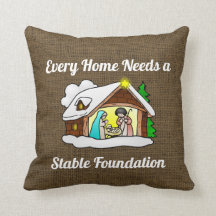 Religious Christmas Nativity Quote Rustic Burlap