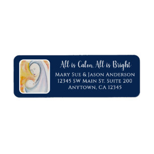 Religious Christmas Nativity Return Adress Address Label