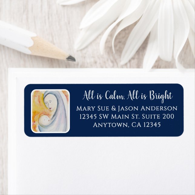 Religious Christmas Nativity Return Adress Return Address Label (Insitu)