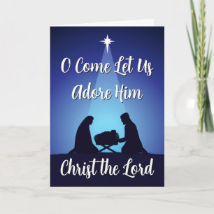 Religious Christmas Nativity Scene Christ the Lord Holiday Card