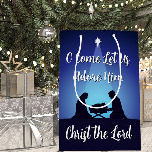 Religious Christmas Nativity Scene Jesus in Manger Medium Gift Bag