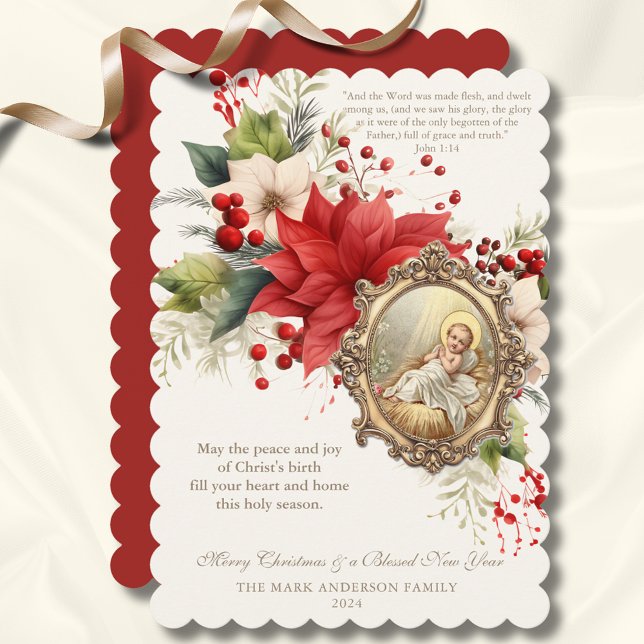 Religious Christmas Poinsettia Baby Jesus (Creator Uploaded)