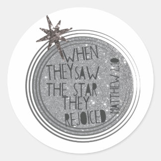 Religious Christmas Scripture Classic Round Sticker