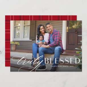 Religious Christmas truly blessed holiday card