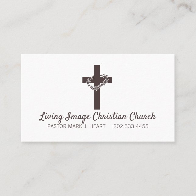 Religious Church Christianity Religion Pastor Business Card (Front)