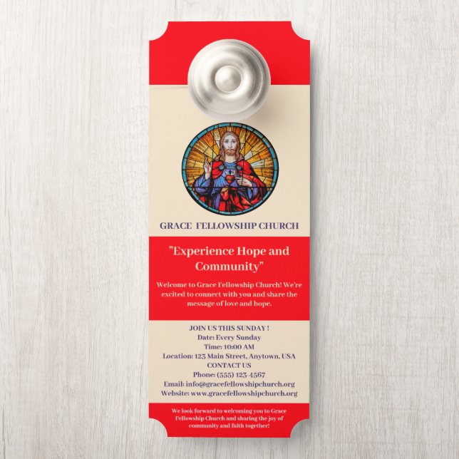 Religious Church Door Hanger (On Knob)