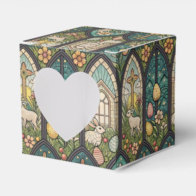 Religious Church Easter Windows Favour Box (Front Side)