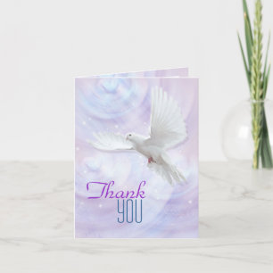 Religious confirmation dove thank you card