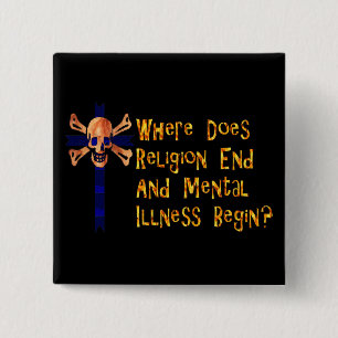 Religious Crazies 15 Cm Square Badge
