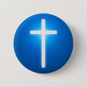 Religious Cross   Christian 6 Cm Round Badge