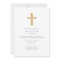 Religious Cross Dusty Blue Script Boy Baptism