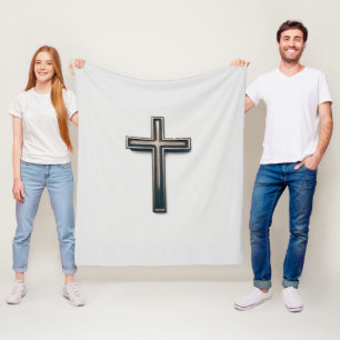 Religious Cross Fleece Blanket