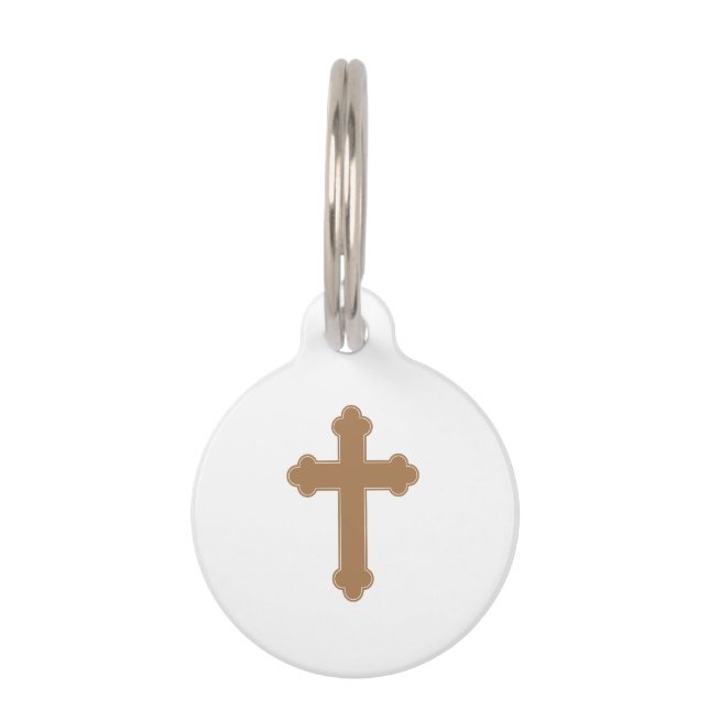 Religious Cross Pet Tag (Front)