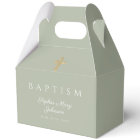Religious Cross Sage Green Baptism